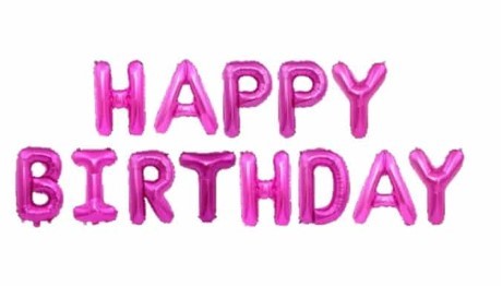 בלון HAPPY BIRTHDAY ורוד מטאלי