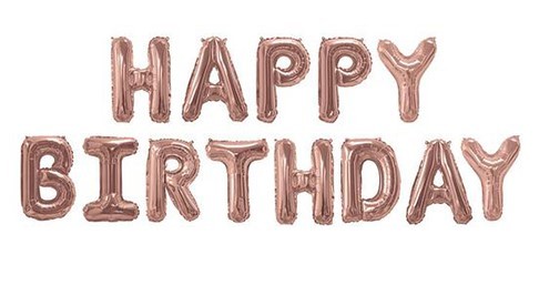 בלון HAPPY BIRTHDAY רוז גולד