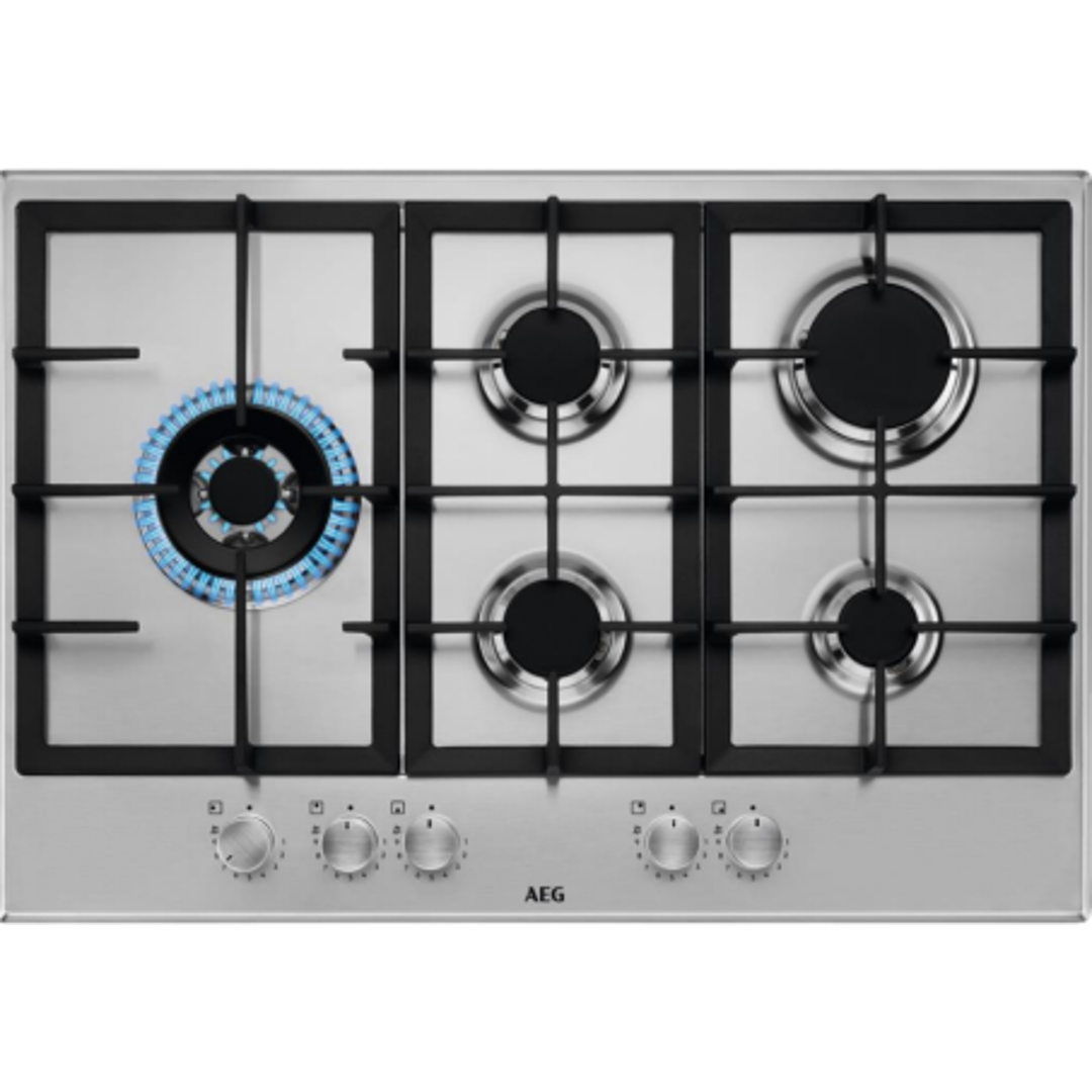 כיריים גז נירוסטה 75 ס"מ AEG HGB75520SM