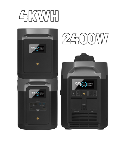 קיט תחנת כח ניידת ECOFLOW DELTA2000MAX + תא הרחבה + גנרטור חכם