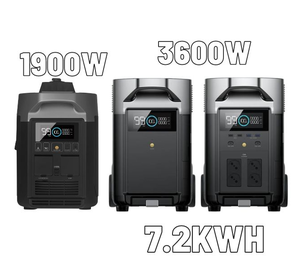 קיט תחנת כח ניידת ECOFLOW DELTA3600PRO + תא הרחבה + גנרטור חכם