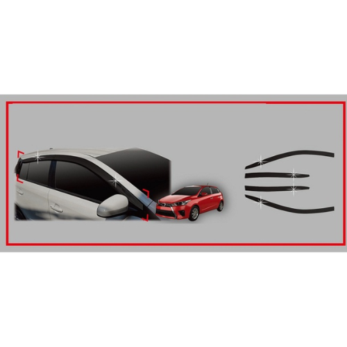 מגן רוח לרכב טיוטה יאריס D5 2012-2020 ומעלה AUTOCLOVER קוריאה - סט 4 חלקים הדבקה חיצונית