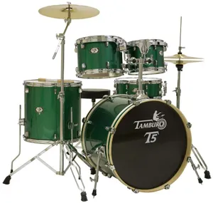 מערכת תופים 5 חלקים מלאה Green Sparkle מבית Tamburo