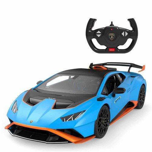 מכונית למבורגיני שלט כחולה  - RASTAR RC Lamborghini HURACAN STO 1:14