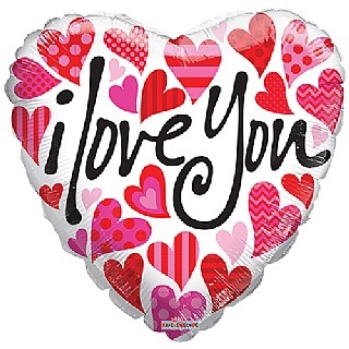 בלון מיילר 36" לב I LOVE YOU 