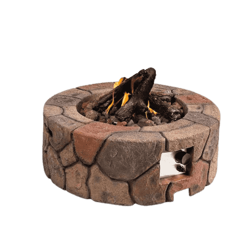 מדורת גן מחמם שולחן אש דמוי מסלעה  FIRE PIT 