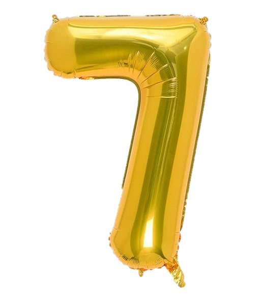 בלון מיילר 34" ספרה 7 זהב 