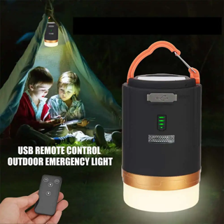 סוללת חירום 4800mAh מנורת LED נטענת לקמפינג כולל שלט רחוק וטעינה חכמה DS Camp Pro