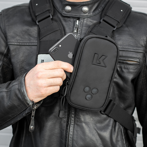 תיק לפלאפון גדול צד ימין קרייגה שחור  - KRIEGA HARNESS POCKET XL