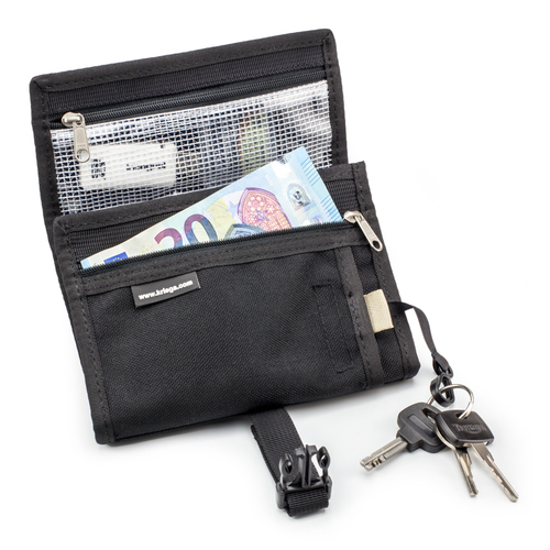ארנק קרייגה שחור - KRIEGA STASH TRAVEL WALLET
