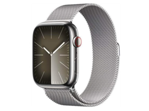 שעון חכם Apple Watch Series 9 45mm Stainless Steel Case Milanese Loop GPS + Cellular אפל