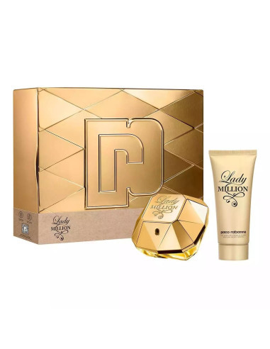 Paco Rabanne Lady Million Gift Set EDP 80M + 100ML Body Lotion מארז פאקו ראבן ליידי מיליון לאישה
