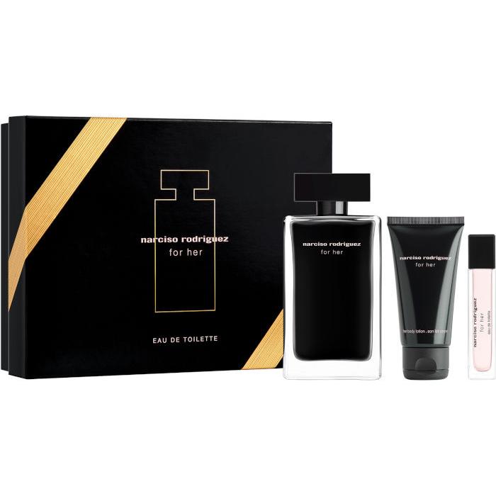 Narciso Rodriguez For Her Gift Set EDT 100ML + 10ML + 50ML Body Lotion מארז נרסיסו רודריגז לאישה