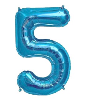 בלון מיילר 34" ספרה 5 כחול 