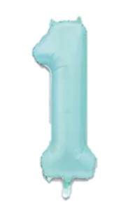 בלון מיילר 34" ספרה 1 תכלת מט 