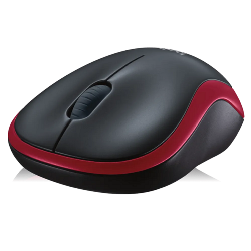 עכבר אלחוטי איכותי שחור/אדום Logitech M185 910-002237 Wireless Mouse