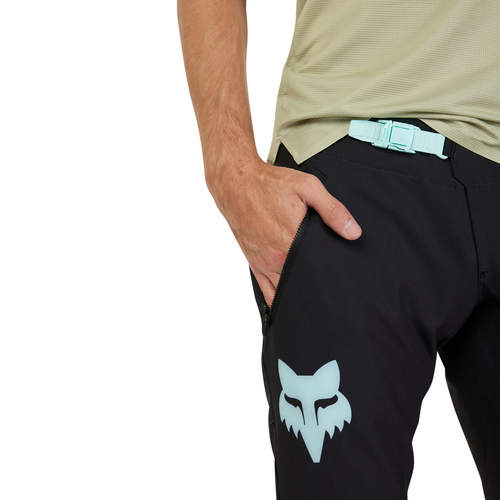 מכנס רכיבה ארוך פוקס שחור / טורקיז - FOX RACING FLEXAIR RACE PANT V24