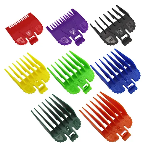 סט מסרקים פלסטיק למכונות תספורת וואל  WAHL 8 PCS