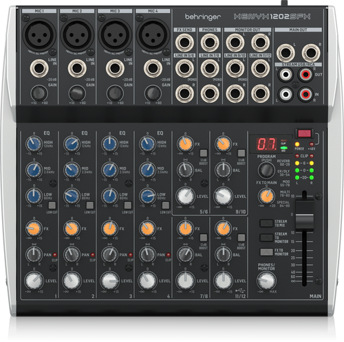 מיקסר 4 מונו, 4 סטריאו Behringer Xenyx 1202SFX USB