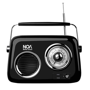 NOA Retro רדיו משולב רמקול Bluetooth מעוצב בסגנון רטרו – שחור