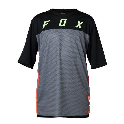 חולצת רכיבה קצרה לילדים פוקס שחור  -FOX YTH DEFEND SS JERSEY RACE V24