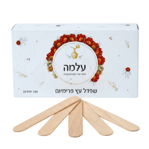 שפדל עץ פרימיום - מארז 100 יח' | עלמה