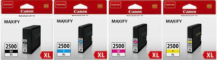 סט 4 ראשי מקוריים PGI-2500XL Canon