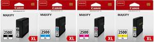 סט 4 ראשי מקוריים PGI-2500XL Canon