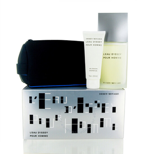 Issey Miyake L'eau D'issey EDT 125ML + 75ML Shower Gel + Toiletry Bag מארז איסי מיאקי לגבר
