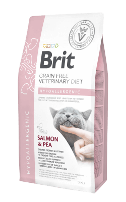 בריט רפואי לחתול היפואלרגני 5 ק”ג - Brit Veterinary Diet HYPOALLERGENIC