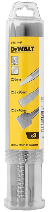 סט 3 איזמלים ומקדחים DEWALT DT60330-QZ Sds-Plus