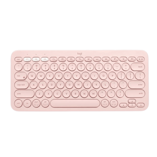מקלדת Bluetooth בצבע ורוד Logitech K380