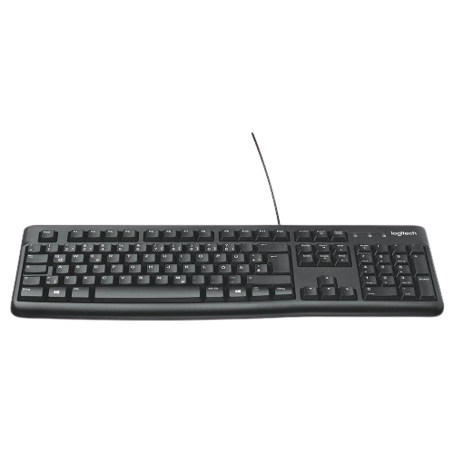 מקלדת חוטית Logitech K120 USB שחור