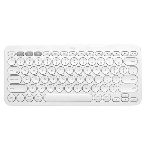 מקלדת Bluetooth בצבע לבן Logitech K380