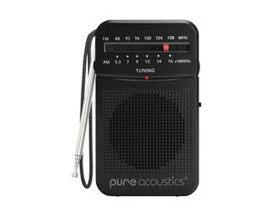 רדיו AM/FM נייד דגם RD-20-BLACK מבית PURE ACOUSTICS - אזל במלאי