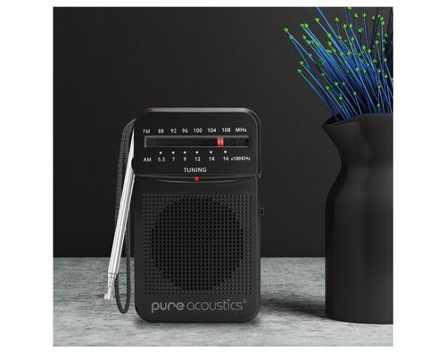 רדיו AM/FM נייד דגם RD-20-BLACK מבית PURE ACOUSTICS - אזל במלאי