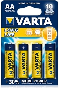 מארז 4 סוללות אצבע 1.5V AA - VARTA