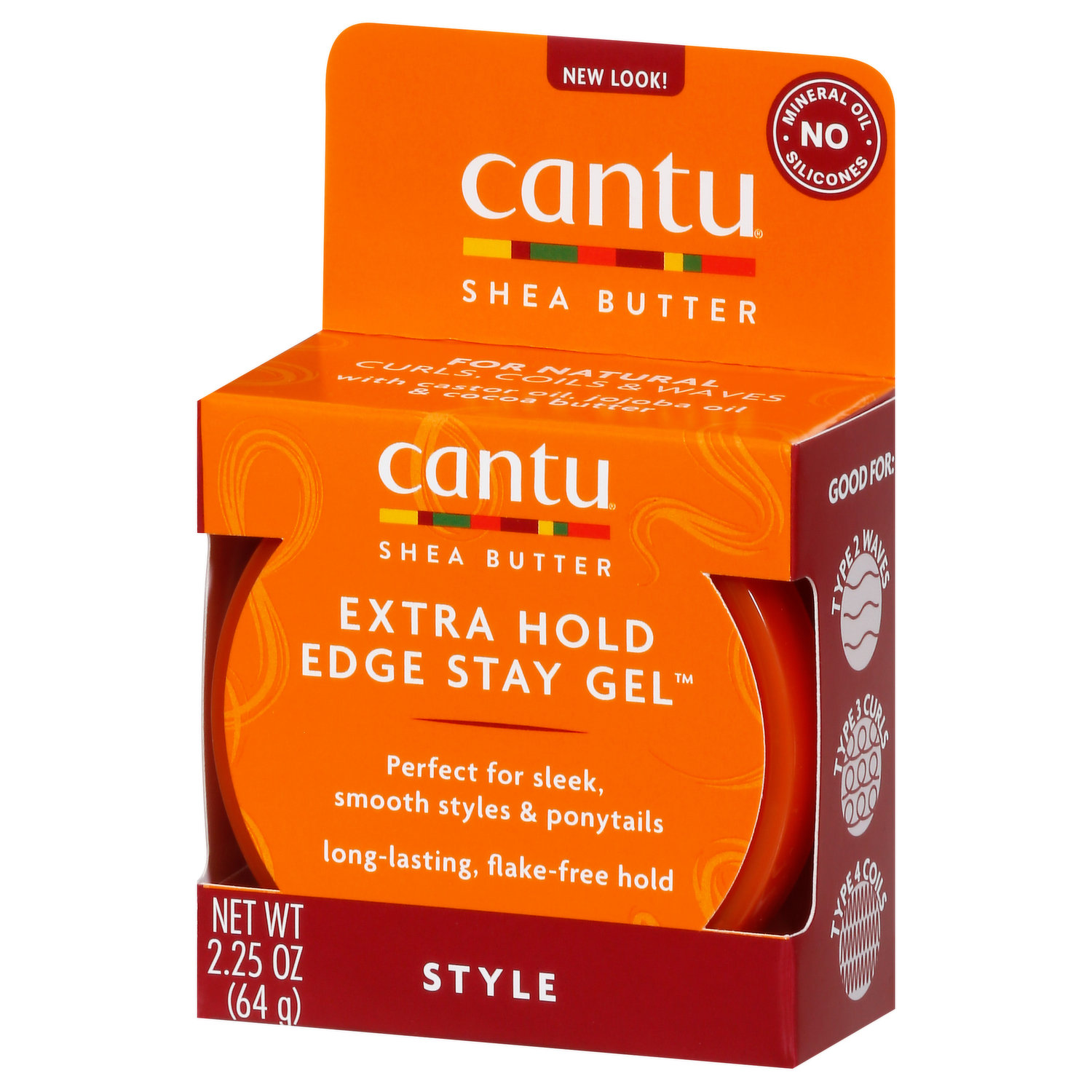 Cantu Shea Butter Extra Hold Edge Stay Gel קאנטו ווקס מצמיד פשתן וחמאת שיאה