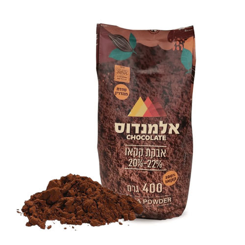 אבקת קקאו טהור 100% (400 גרם)