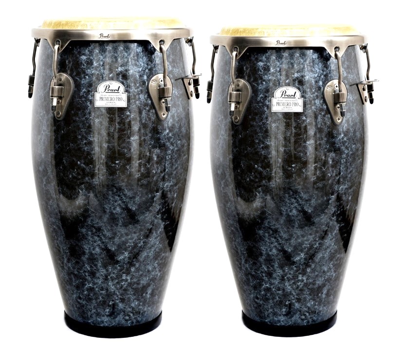 Pearl Primero Pro Fiberglass Conga Set Black Marble