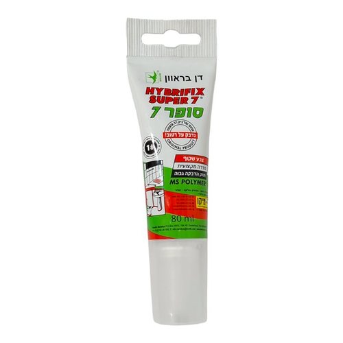 סופר 7 להדבקה ולאיטום - שקוף - 80 מ