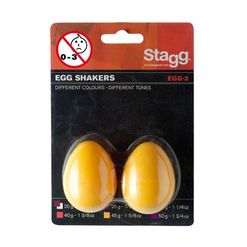 זוג ביצי שייקר בצבע צהוב Stagg EGG2 YW
