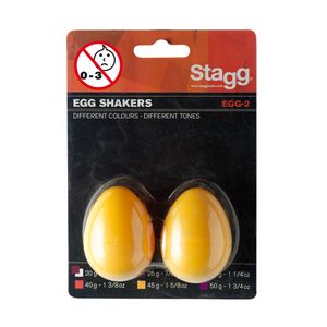 זוג ביצי שייקר בצבע צהוב Stagg EGG2 YW