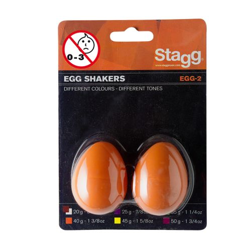 זוג ביצי שייקר בצבע כתום Stagg EGG2 OR