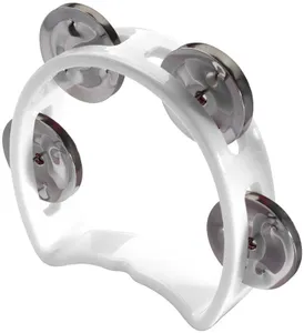 מיני טמבורין עם 4 צלצלים וידית אחיזה בצבע לבן Stagg