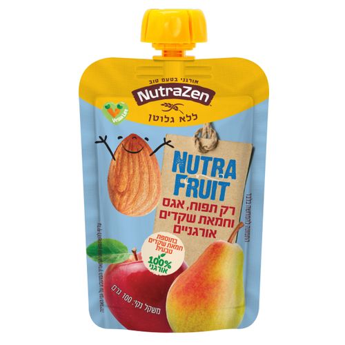 מחית תפוח, אגס וחמאת שקדים אורגניים נטורזן