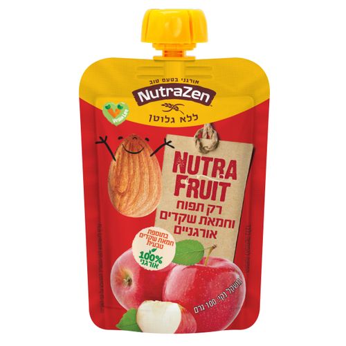 מחית תפוח עץ וחמאת שקדים אורגניים נטורזן