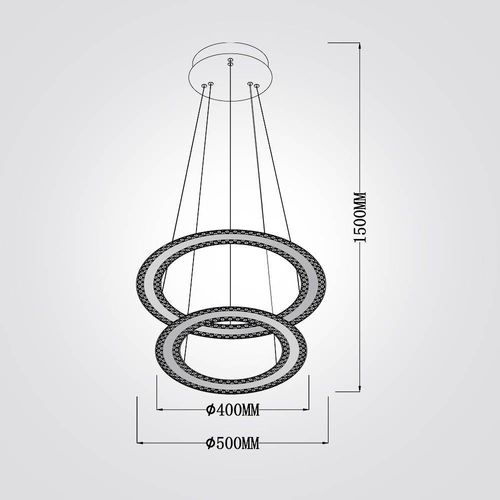 מנורת תליה דרור לד זוגי