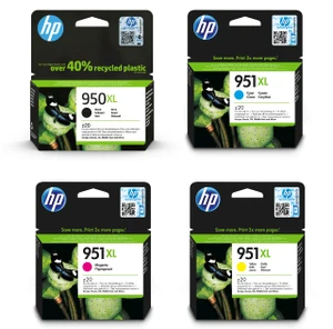 סט 4 ראשי דיו מקוריים HP 950XL-951XL T0A82AA (הספק 2,300 דף בשחור ו-1,500 דף בכל צבע)