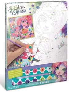 קנבס לציור לפי מספרים עם נצנצים - קוריולה